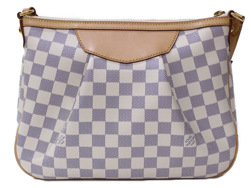 Louis Vuitton Bag Shoulder Azur Siracusa White Damier Crossbody White